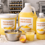 Pasteurized liquid eggs for bakeries, food factories and professional kitchens